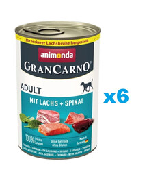 ANIMONDA GranCarno Adult lašiša ir špinatai 6x400g