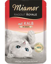 MIAMOR Ragout Royale in Jelly Veal veršienos želė paketėlis katėms 100 g