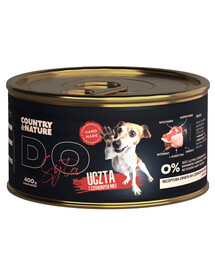 COUNTRY&NATURE Raudonos mėsos šventė drėgnas šunų ėdalas 400 g
