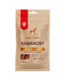 MACED Super Premium jautienos kabanosai su ryžiais 100 g
