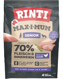 RINTI MAX-I-MUM Senior Chicken su vištiena vyresniems šunims 4 kg