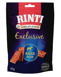 RINTI Singlefleisch Exclusive Snack Arklių skanėstas šunims 50 g