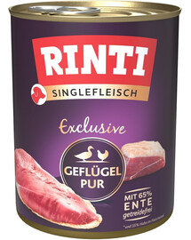RINTI Singlefleisch Exclusive Poultry Gryna monoproteininė paukštiena 800 g