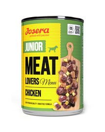 JOSERA Meat Lovers Junior Menu Vištiena šuniukams 400g