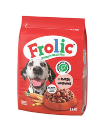 FROLIC Naturally Irresistible 2,6 kg pusiau visavertis pašaras suaugusiems šunims su šviežia jautiena