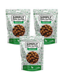 SIMPLY FROM NATURE Meat Balls Ančių ir daržovių kamuoliukai šunims 3x80 g