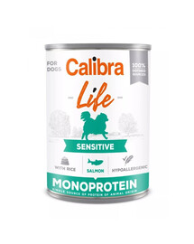 CALIBRA Dog Life Sensitive Salmon with Rice 400 g su lašiša ir ryžiais