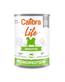 CALIBRA Dog Life Sensitive Rabbit 400 g su triušiena