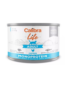 CALIBRA Cat Life Adult Chicken 200 g monoproteinų vištienos maistas katėms