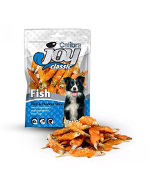 CALIBRA Dog Joy Classic Fish & Chicken Slice 80 g į vištieną įvyniota žuvis