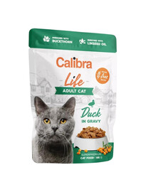 CALIBRA Cat Life Pouch Adult Duck in gravy 85 g antis padaže katėms