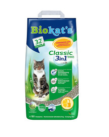 BIOKAT'S Classic 3w1 2x10 l Šviežia žole kvepiantis bentonito kraikas