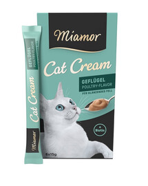 MIAMOR Cat PoultryCream paukštienos kremas 6x15ml