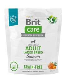 BRIT CARE Dog Grain-Free Adult large breed salmon su lašiša suaugusiems didelių veislių šunims 1kg