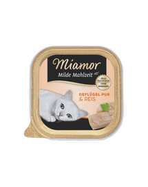 MIAMOR Milde Mahlzeit Poultry Pure&Rice 24x100g paukštiena ir ryžiai