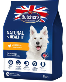 BUTCHER'S Natural&Healthy Mišrių skonių su vištiena ir jautiena šunims 2 x 3 kg
