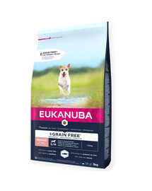 EUKANUBA Grain Free Senior Small/medium ocean fish 3 kg gausu vandenyno žuvų