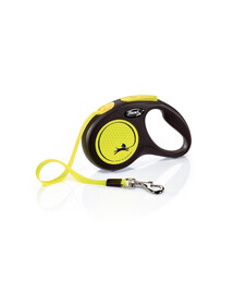 Flexi New Classic Neon S automatinis juostinis pavadėlis 5 m