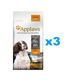 APPLAWS Adult Dog Small Medium Chicken 6 kg (3x2 kg)su vištiena mažų ir vidutinių veislių šunims su vištiena