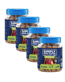 SIMPLY FROM NATURE Smart Bites Laukinių šernų treniruokliai šunims 4x130g