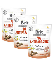 BRIT Care Dog Funkcinis užkandis antiparazitinis 3x150 g antiparazitiniai lašišos skanėstai