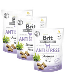 BRIT Care Dog Functional Snack Shrimp Anatistress 3x150 g krevečių skanėstai nuo streso