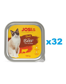 JOSERA JosiCat Jautienos paštetas katėms 32x100g