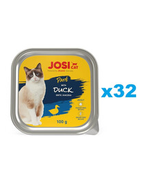 JOSERA JosiCat Ančių paštetas katėms 32x100g