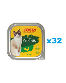 JOSERA JosiCat Vištienos paštetas katėms 32x100g