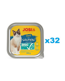 JOSERA JosiCat Lašišos paštetas katėms 32x100g
