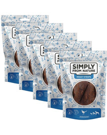 SIMPLY FROM NATURE Meat Strips Fazanų mėsos juostelės šunims 5x80 g