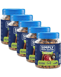 SIMPLY FROM NATURE Smart Bites šernų dresiruokliai šunims 5x130 g