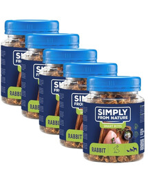 SIMPLY FROM NATURE Smart Bites triušių dresuotojai šunims 5x130 g