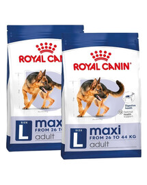ROYAL CANIN Maxi Adult 30 kg (2x15 kg) sausas ėdalas suaugusiems šunims, iki 5 metų amžiaus, didelėms veislėms