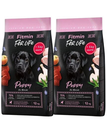 FITMIN Dog For Life Puppy šuniukų maistas 26 kg (2 x 13 kg)