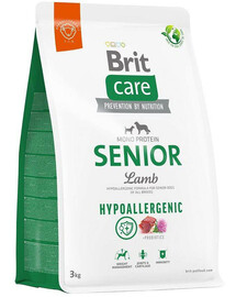 BRIT CARE Hypoallergenic Senior Lamb 3kg seniems šunims su ėriena