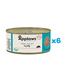 APPLAWS Cat Adult Tuna Fillet in Jelly tunas drebučiuose 6x70g