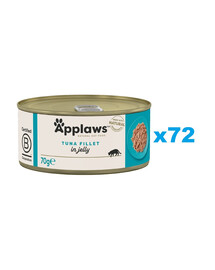 APPLAWS Cat Adult Tuna Fillet in Jelly tunas drebučiuose 72x70g