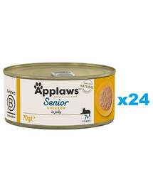 APPLAWS Cat Senior Chicken in Jelly vištiena drebučiuose vyresnėms katėms 24x70 g