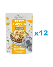 APPLAWS Taste Toppers in Gravy Chicken topper su vištiena ir moliūgais drebučiuose 12x85 g