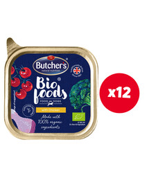 BUTCHER'S BIO foods jautiena 11 x 150 g šunų paštetas