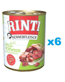 RINTI Kennerfleisch Laukinių šernų mėsa 6x800 g