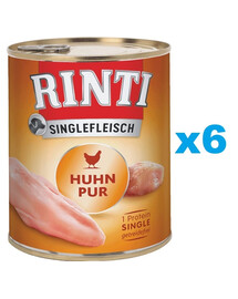 RINTI Singlefleisch Chicken Pure 6x400 g monoproteinų vištienos