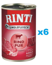 RINTI Singlefleisch jautiena Pure 6x400 g monoproteinų jautienos