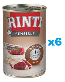 RINTI Sensible ėriena su ryžiais 6x400 g