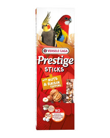 VERSELE-LAGA Prestige Sticks 2 riešutų ir razinų kolbos vidutinio dydžio papūgoms 140g