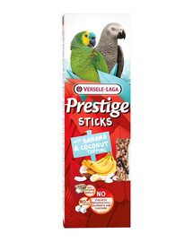 VERSELE-LAGA Prestige Sticks 2 kolbos su bananais ir kokosų pabarstukais didelėms papūgoms 140g