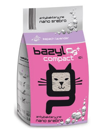 BAZYL Ag+ Compact Lavender 10L bentonito kraikas su sidabro jonais, levandų kvapo