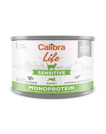 CALIBRA Cat Life Sensitive Rabbit 200 g su triušiu jautrioms katėms