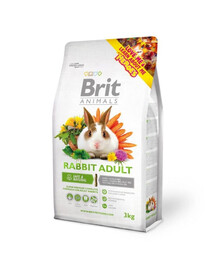 BRIT ANIMALS Rabbit Adult Complete 3kg suaugusiems triušiams